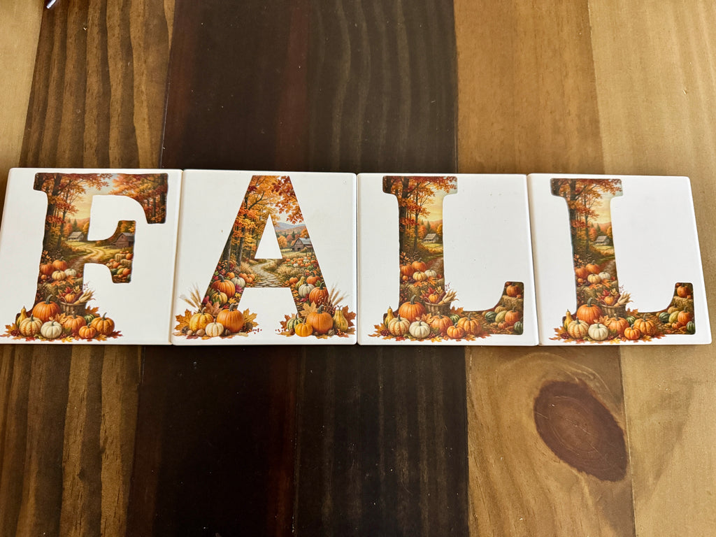 Fall coasters set of 4