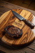 Custom Personalized Round Teak Cutting/Charcuterie Board