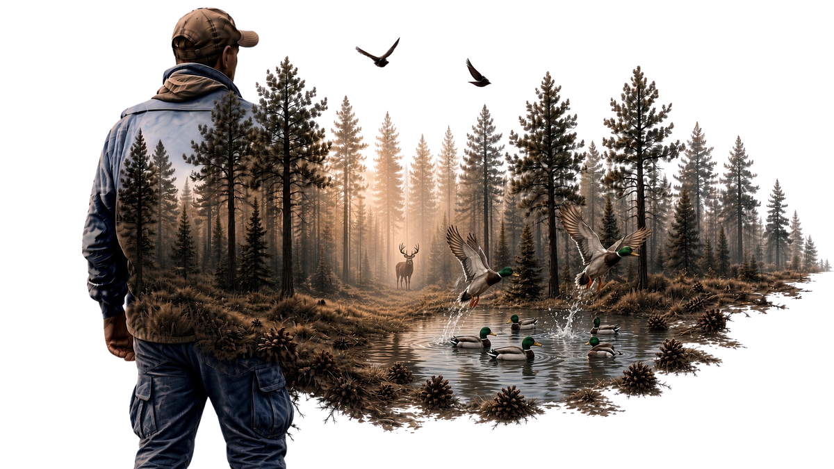 Horizontal hunting Rustic Key / coat hook board suitable for indoors or outdoors