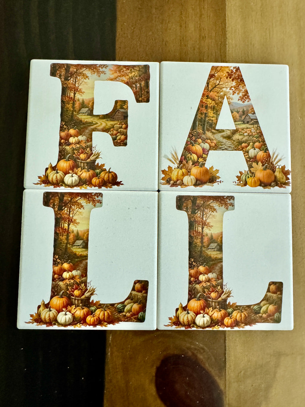 Fall coasters set of 4