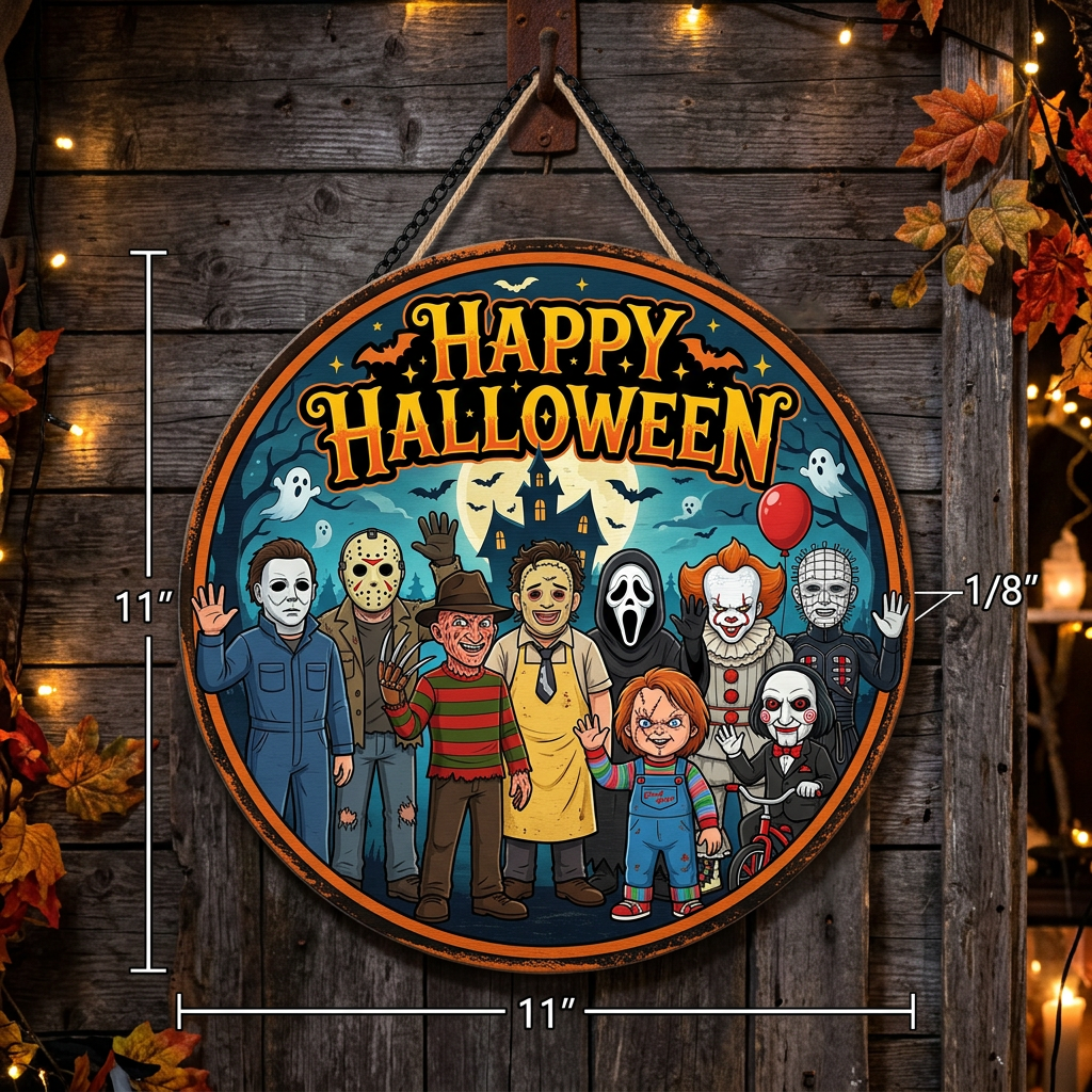 Halloween villain sign Happy Halloween