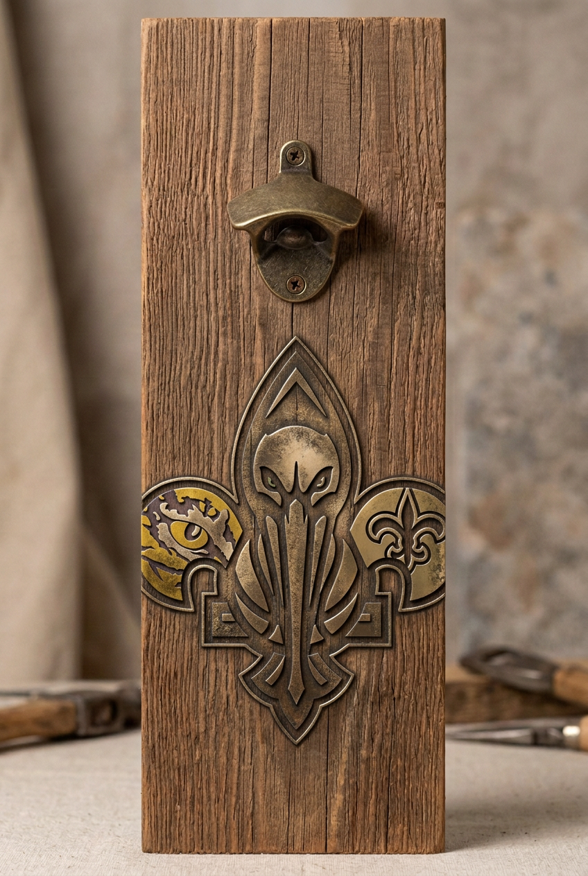 Rustic bottle opener suitable for indoors or outdoors LA Sports