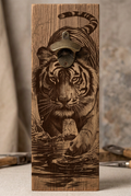 Rustic bottle opener suitable for indoors or outdoors Tiger