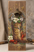 Rustic bottle opener suitable for indoors or outdoors boot