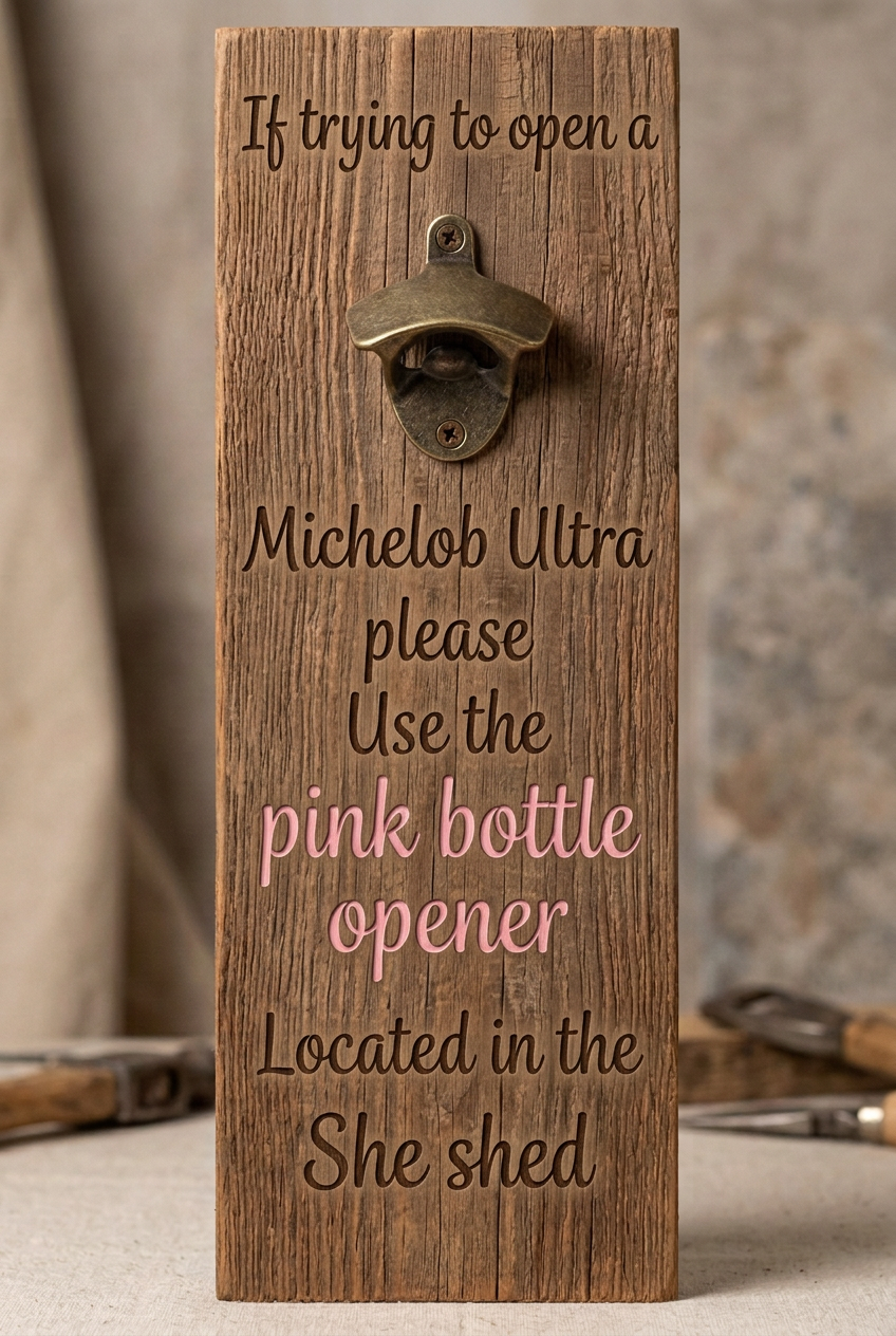 Funny bottle opener suitable for indoors or outdoors