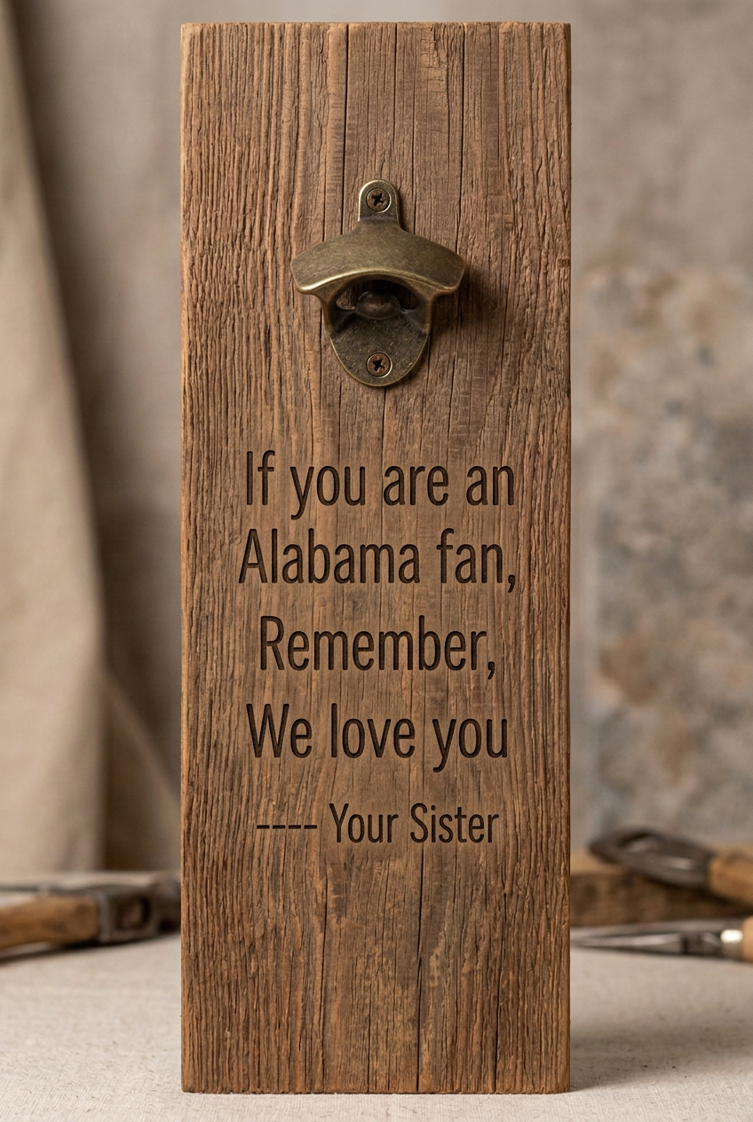 Funny bottle opener suitable for indoors or outdoors LSU Humor