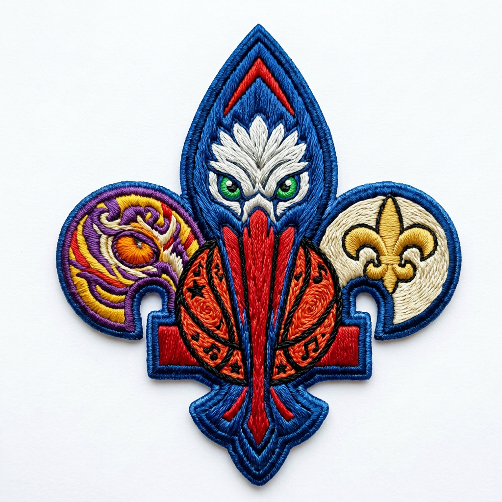 Louisiana sports fan Leatherette patch