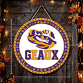 LSU Tigers football home decor sign Geaux