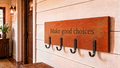 Cedar wood coat hook rack suitable for indoors or outdoors choices