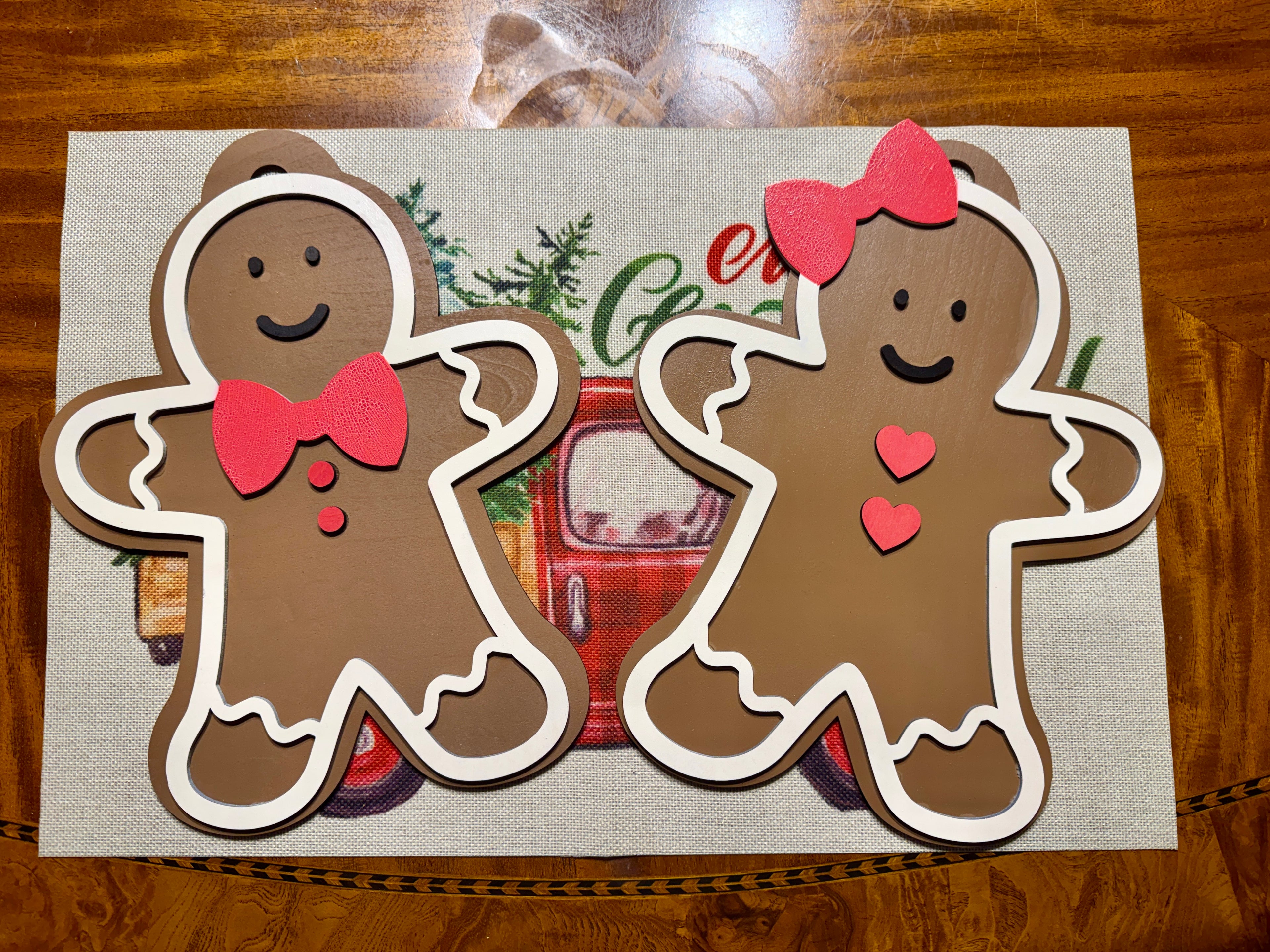 Gingerbread Christmas Decorations set of both