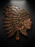 Native Chief Man Cave Laser cut wall plaques.