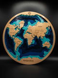 World Map Laser cut wall plaques.