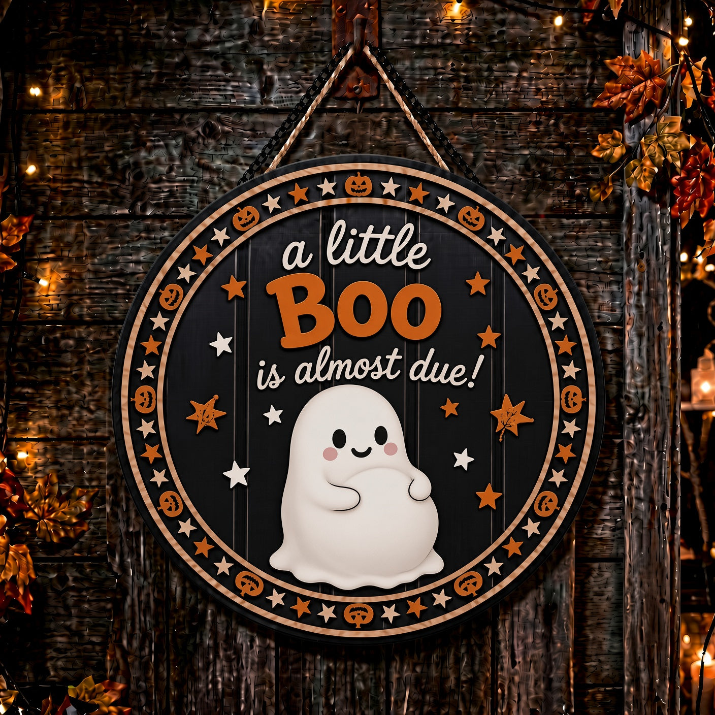 Halloween sign Cute seasonal decor pregnancy