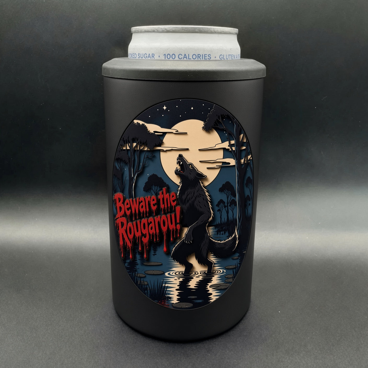 Tailgating 4-in-1 cooler/tumbler Louisiana Rougarou blk