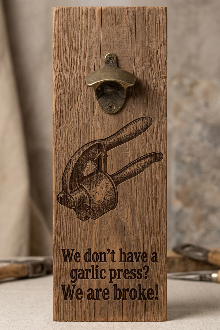 Funny bottle opener suitable for indoors or outdoors Kitchen Humor