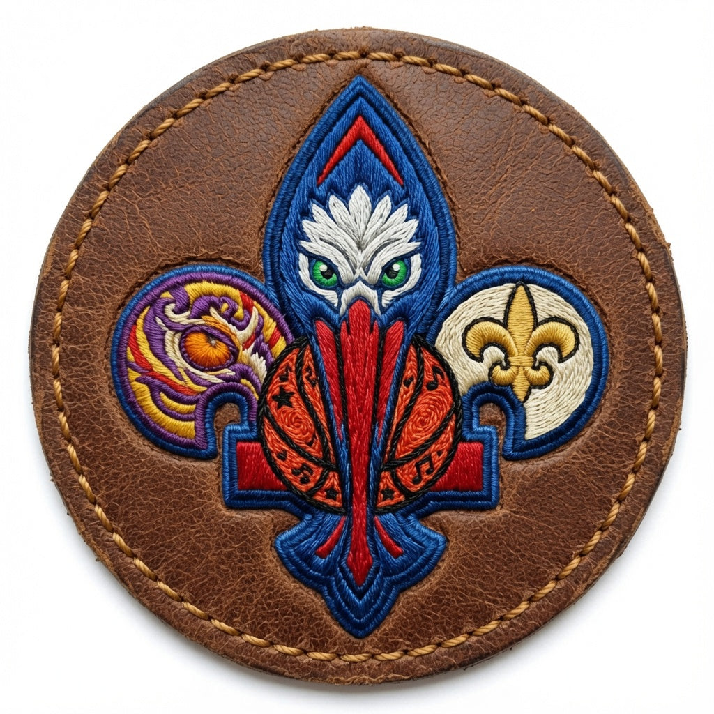 Louisiana sports fan Leatherette patch