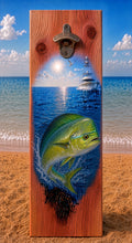 Fishing bottle opener suitable for indoors or outdoors Dorado